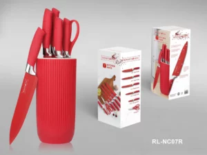 Royalty Line® 7 delers Knivsett med Blokk - rødt