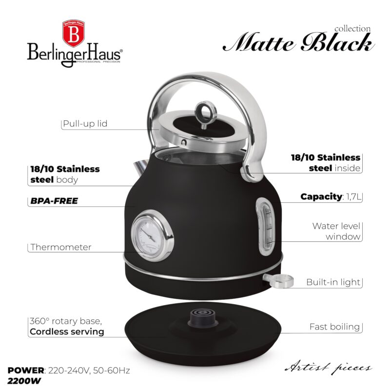 Berlinger Haus vannkoker Black - Bilde 6