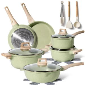 Just Perfecto 15-dels Nonstick Granitt grytesett (Grønn)